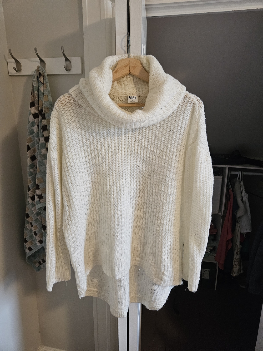 Vero Moda Ivory Chunky Cowl Neck Sweater